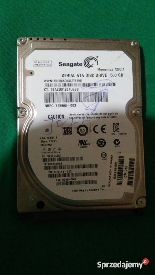 DYSK TWARDY LAPTOPA HP PROBOOK 6560b Sulmierzyce
