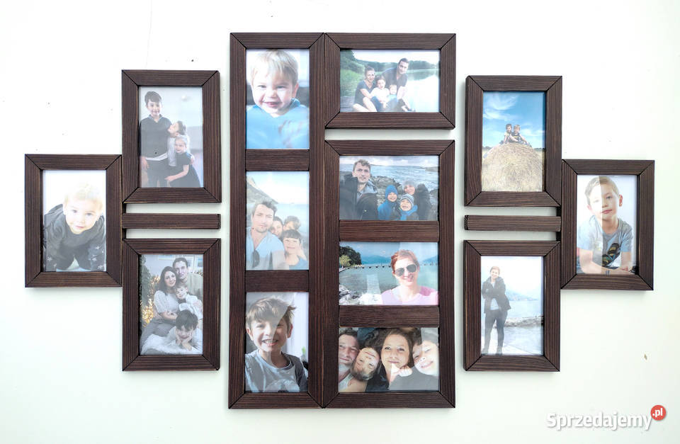 Drewniana Multirama Ramka na 13 zdjęć 10x15 Warszawa