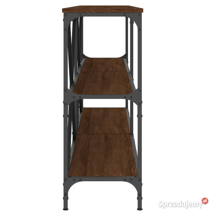 Stolik konsolowy brązowy dąb 180x30x75 WM832857 Warszawa