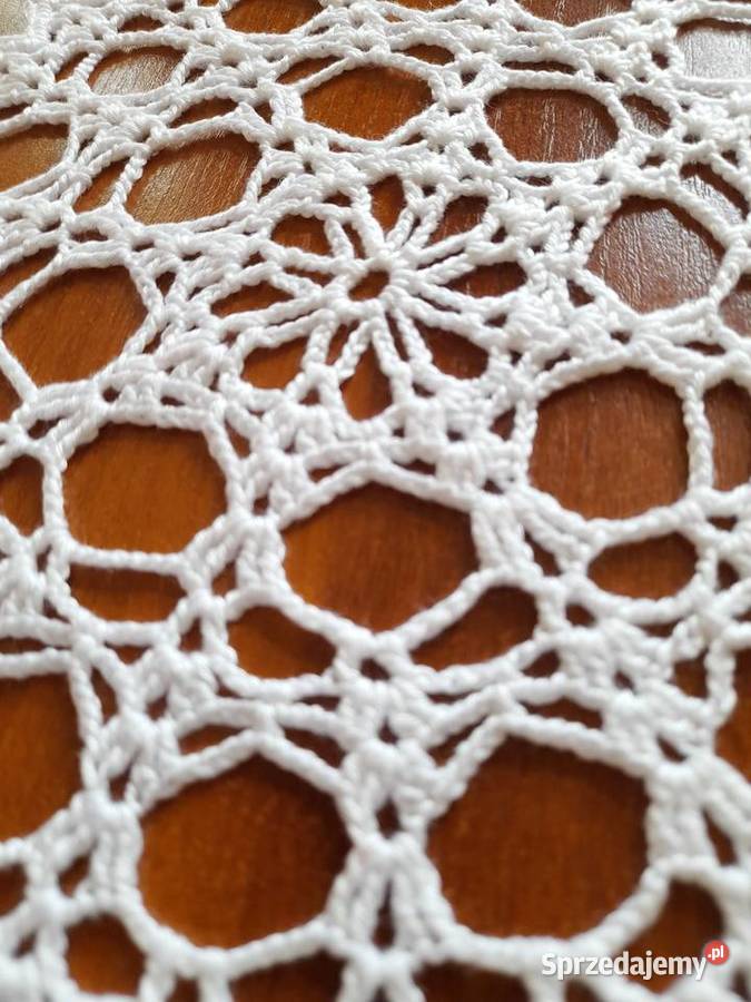 Serwetka szydełkowa biala Oleśnica