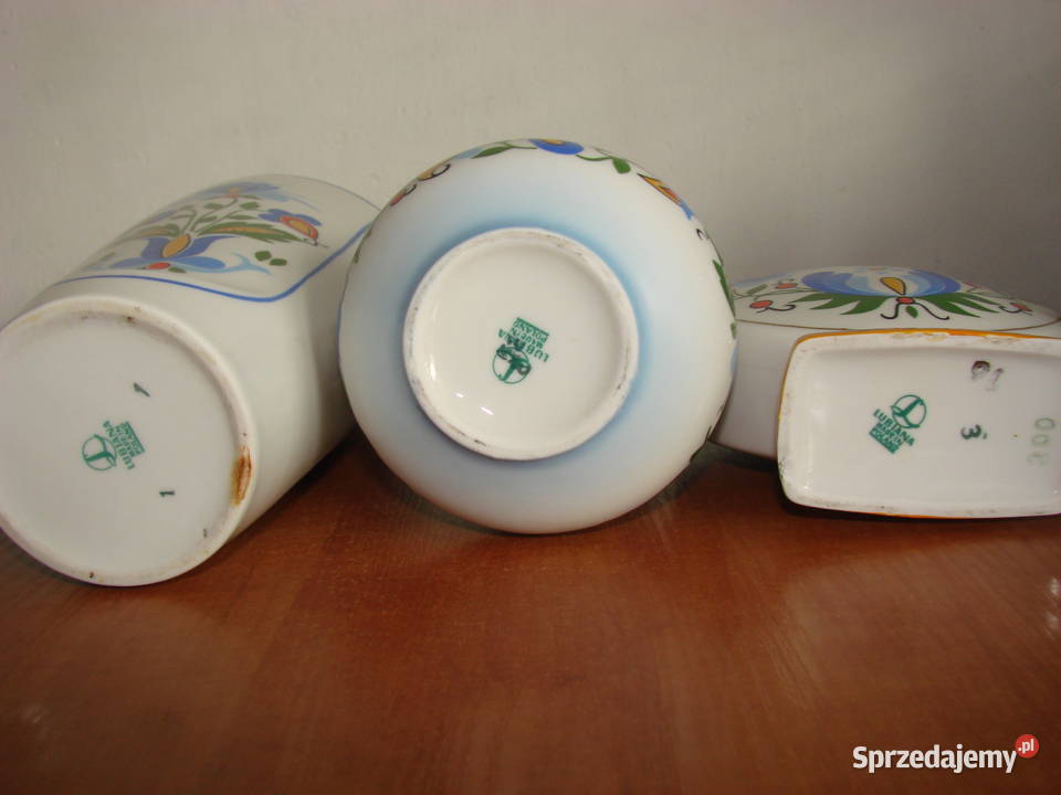 Lubiana wzór kaszubski wazon PRL Pruszcz Gdański