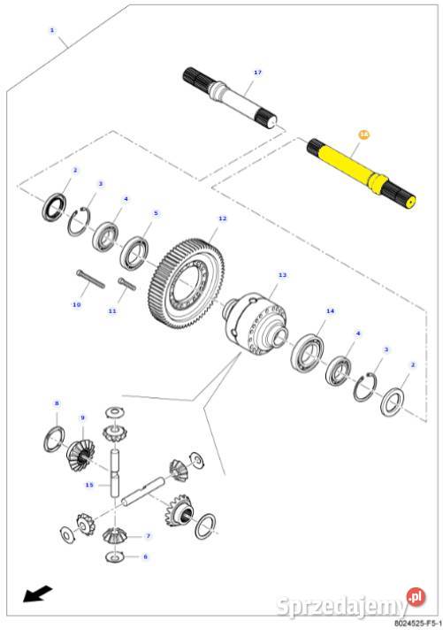 Półoś lewa AGCO FendtLaverdaMassey Ferguson Rolnictwo Białystok