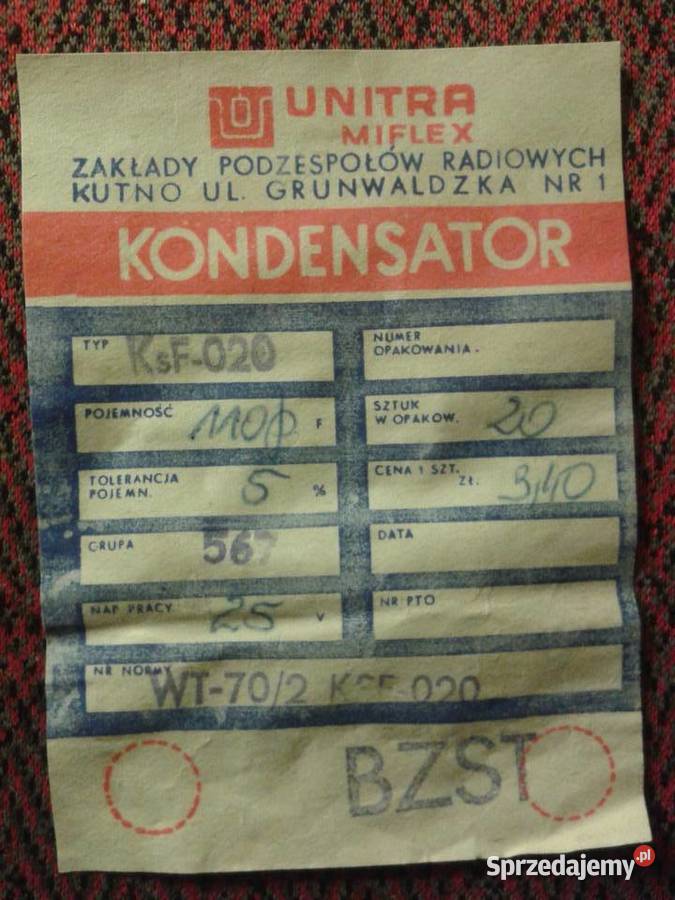 Kondensator 25V63V 100V Łódź