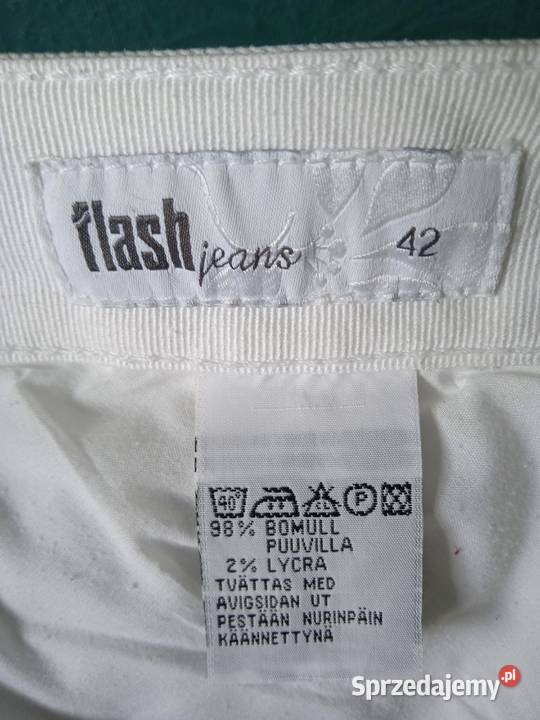 BIAŁA MARKOWA SPÓDNICZKA DŻINSOWA FLASH JEANS r Spódnice i sukienki Piła