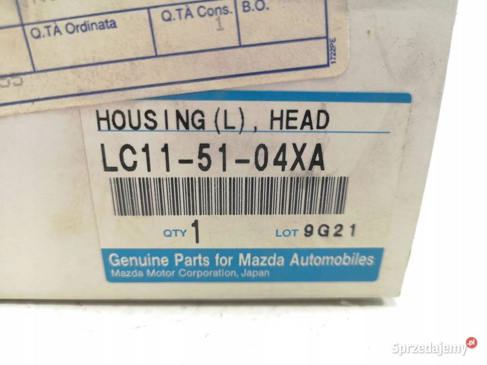 MOCOWANIE LAMPY LEWY PRZÓD MAZDA MPV I 9699 ASO