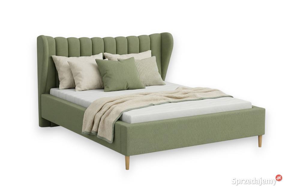 Oliwkowa zieleń łóżko Jasmine 180x200 stelaż Kielce