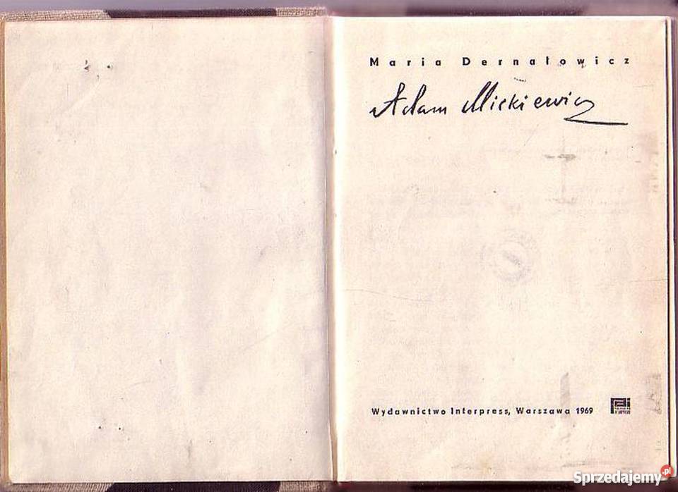 0547 ADAM MICKIEWICZ MARIA DERNAŁOWICZ biografie, wspomnienia Książki i Podręczniki Czyrna
