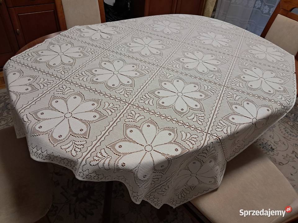 Serweta biała żakardowa 150x110 do sprzedania Kraków