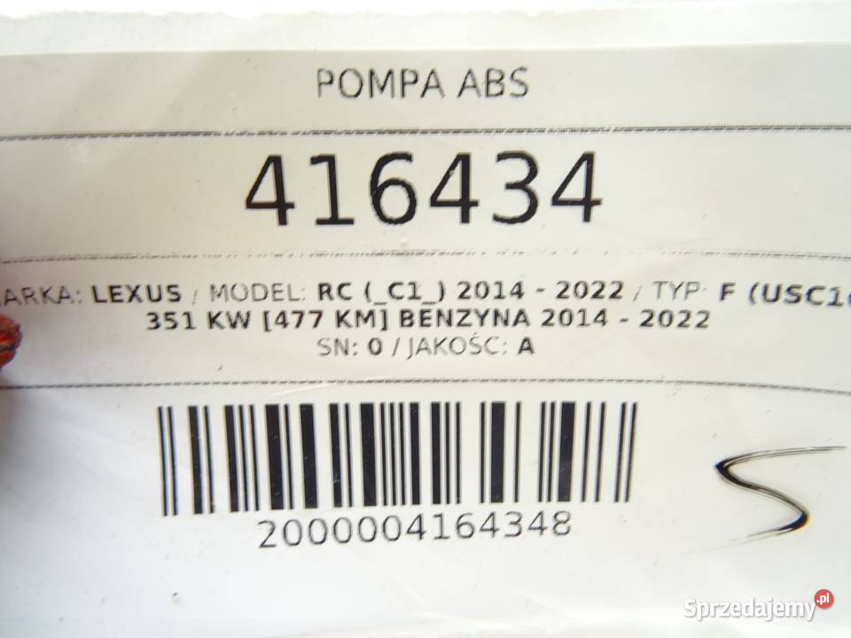 POMPA ABS LEXUS RC 8954124100 50 477