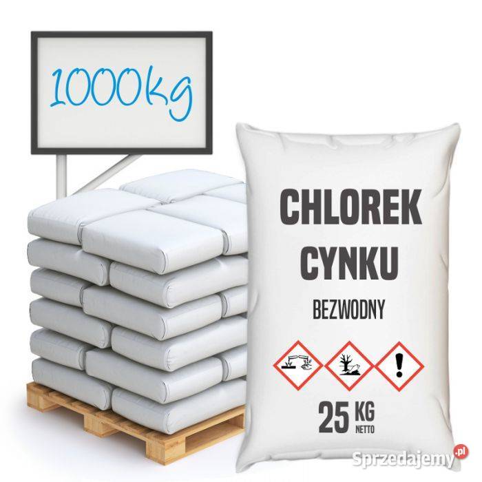 Chlorek cynku bezwodny 4 x 25 wysyłka kurierem Rolnictwo Wrocław