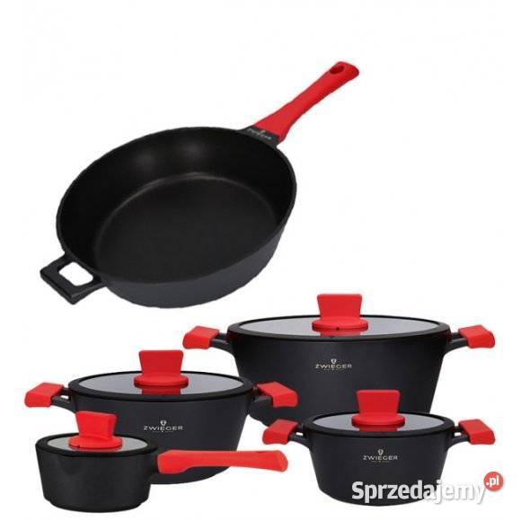 ZWIEGER OBSIDIAN Komplet Garnki 3 plus wok Kluczbork sprzedam