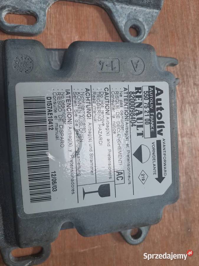 Renault master komputer sterownik poduszek 25dci Czajków