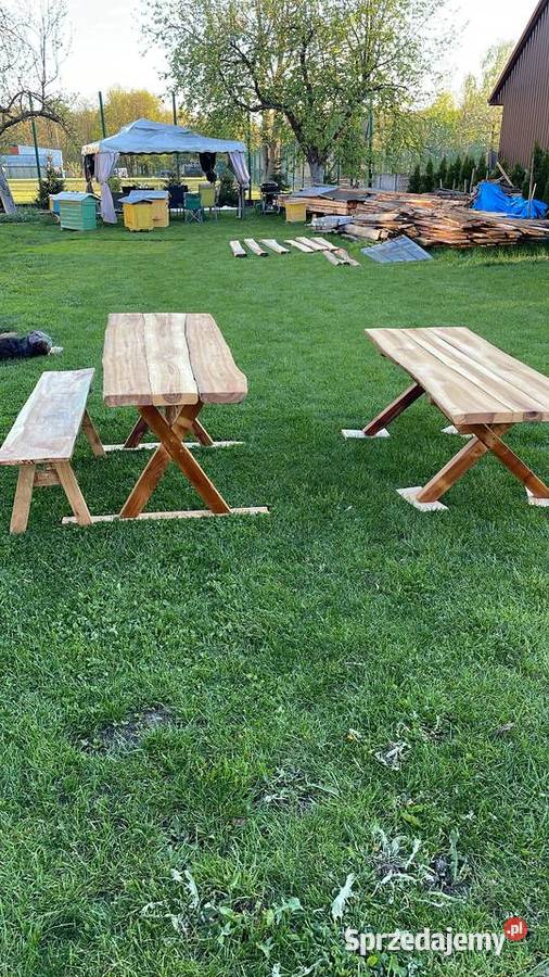 Stół i ława ogrodowe Jeżowe