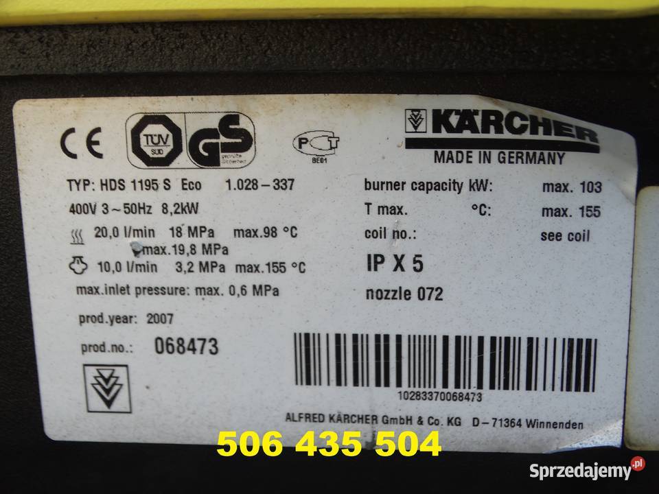 Myjka Ciśnieniowa Karcher HDS 1195 S Eco OKAZJA mazowieckie Radom sprzedam
