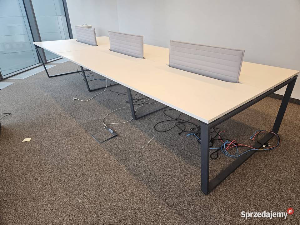 Duży stół 420x160 bench biurko 6osobowe biały
