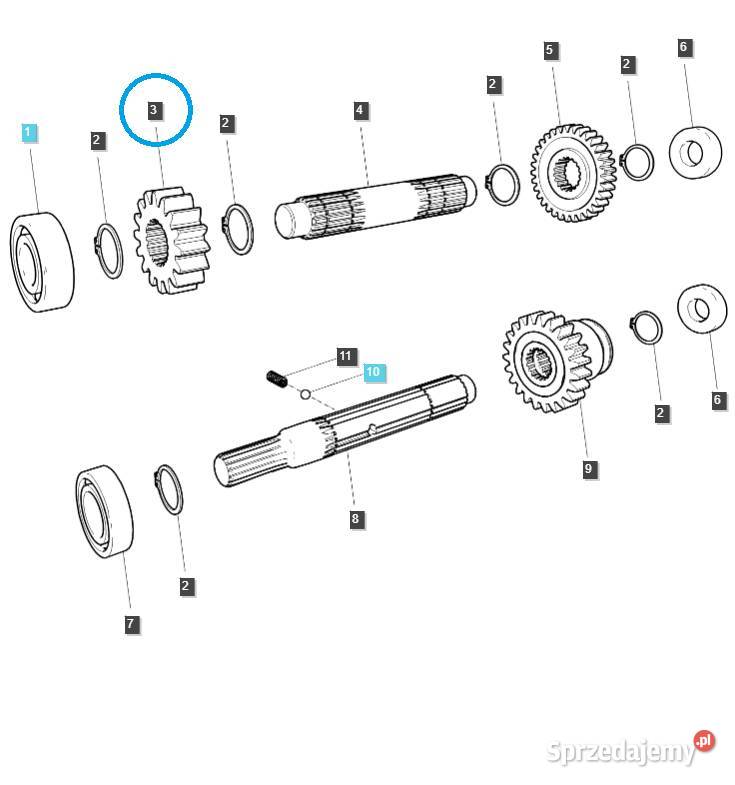 Koło zębate napędu 4WD 16T TRG288 LS Tractor Tajęcina sprzedam