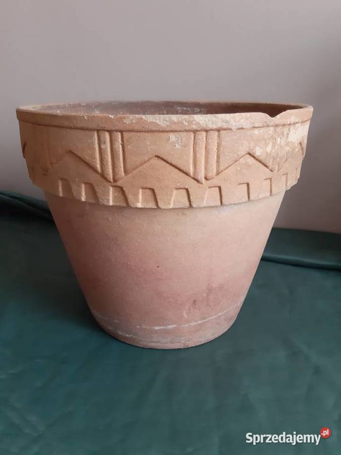 Donica doniczka stara ceramiczna gliniana fi 255 Głuchołazy