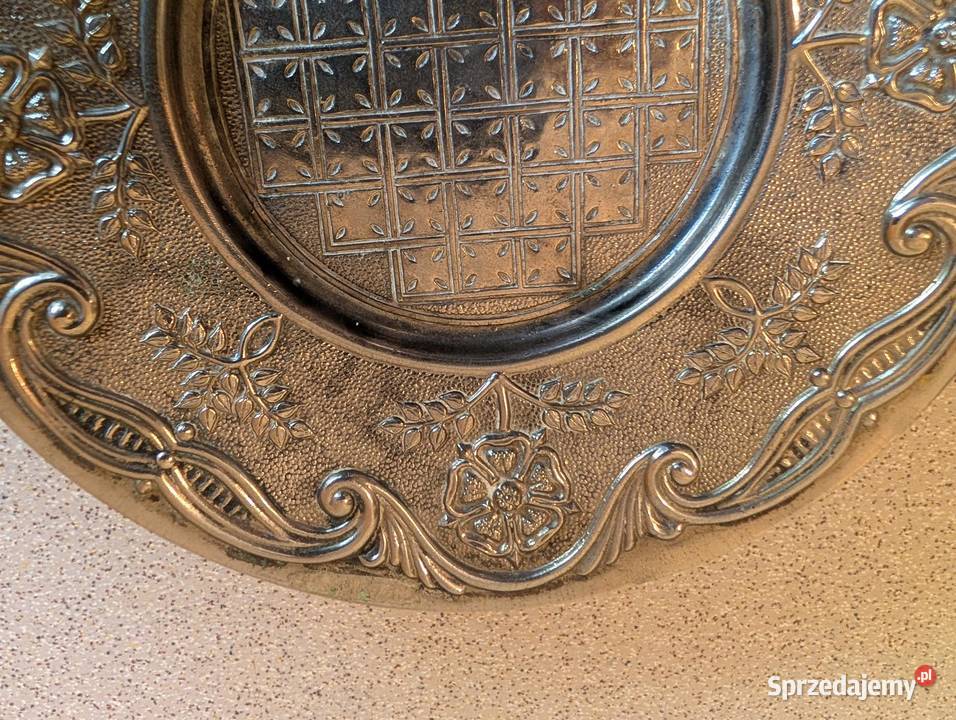 Talerzyk srebrzony sygnowany Piła