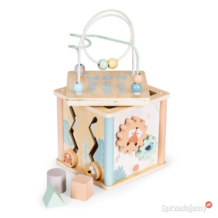 Drewniana kostka edukacyjna sorter klocki Smogorzów sprzedam