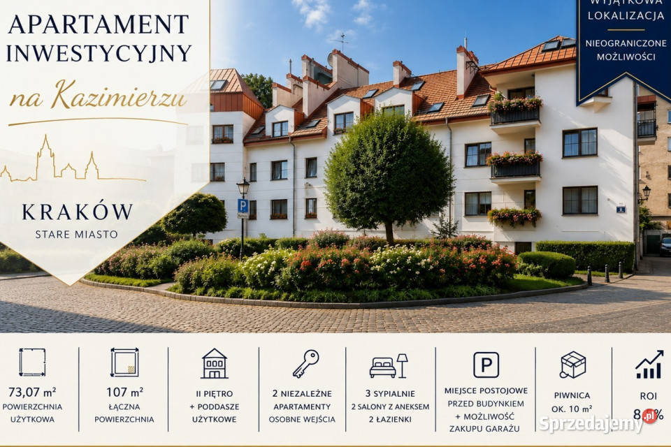 Apartament premium Kraków Kazimierz Stare Miasto 25030zł/m2