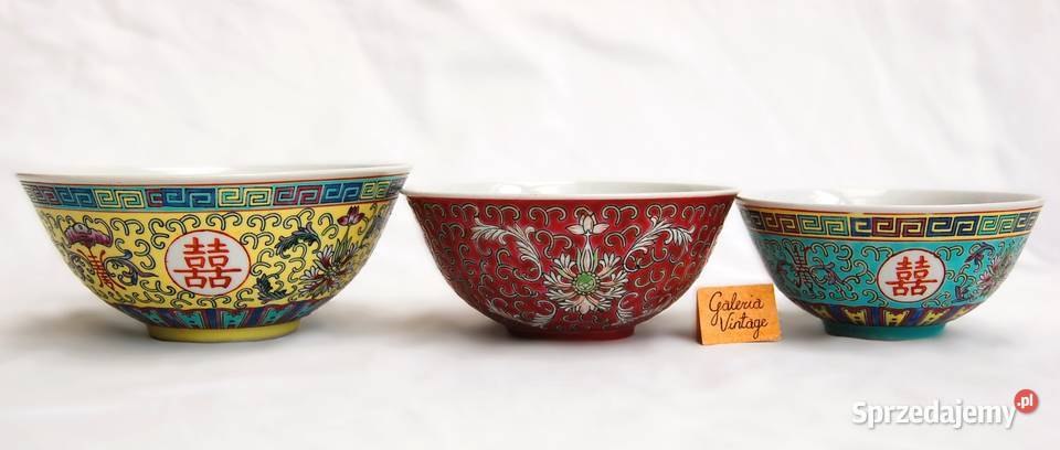 Chińska miska żółta ręcznie malowana porcelana Lublin sprzedam