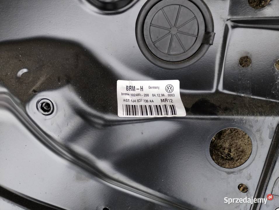 VW Bora mechanizm podnoszenia szyby prawy przód łódzkie Ciężkowiczki sprzedam