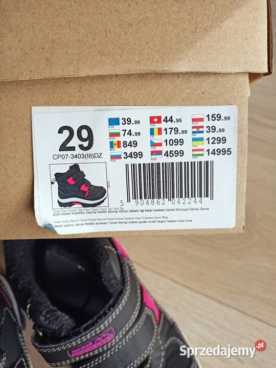 Kozaki trzewiki dziewczęce czarne Sprandi 29 Płock