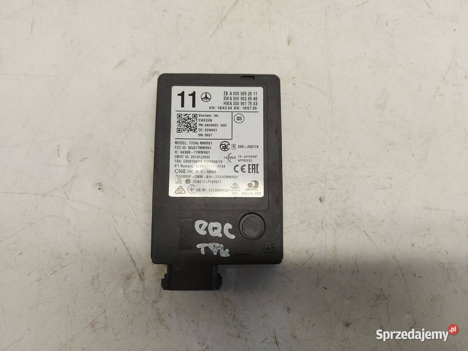 Mercedes EQC 400 W293 MODUŁ RADAR CZUJNIK osobowe