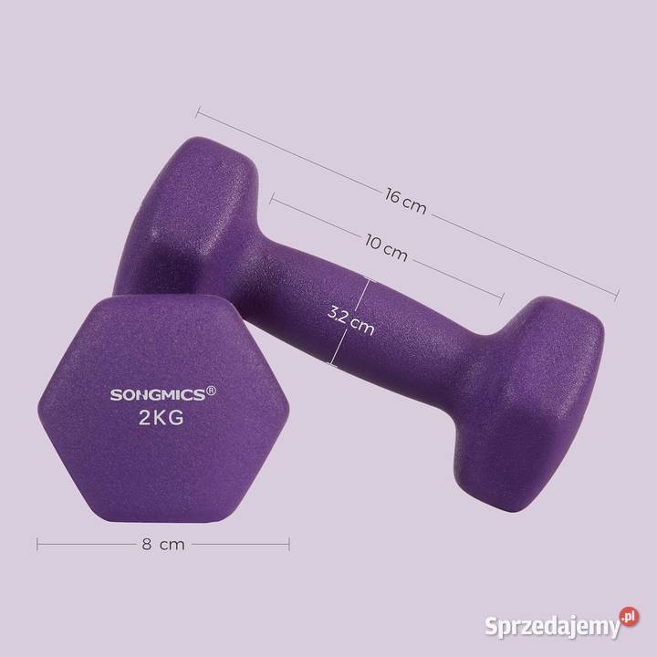 Hantle 2x 2 kolor bakłażan Siłownia i fitness śląskie Ruda Śląska sprzedam