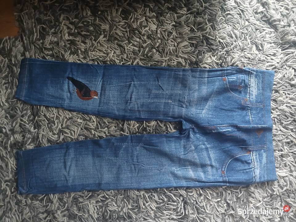 Legginsy imitacja jeansu z dziurami Chrzanów
