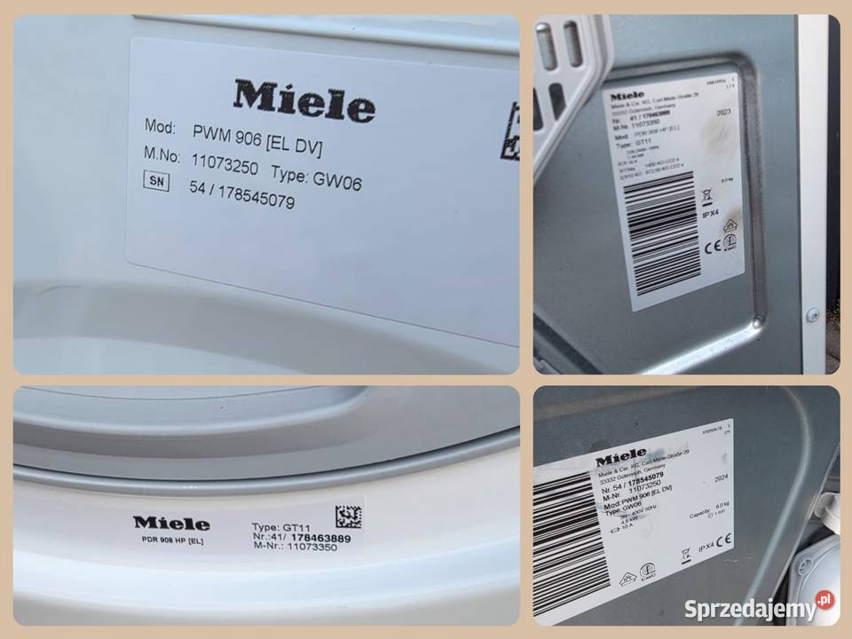 Zestaw Professional Miele Pralka PWM 906 z 2024r Wrocław
