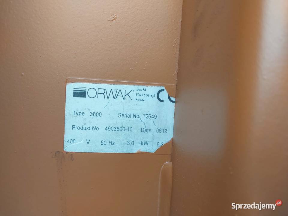 Belownica prasa ORWAK 3800 Pozostałe Sośno
