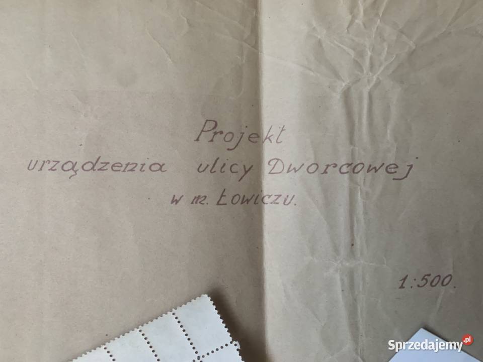 Łowicz 1936 Projekt urządzenia ulicy Dworcowej w