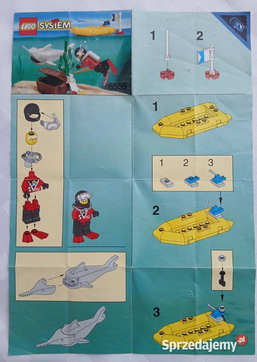 6555 LEGO Zestaw Kompletny Instrukcja Nurek Bielsko-Biała