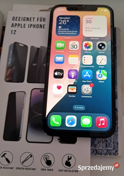 Iphone 12 czarny sprawny komplet Warszawa