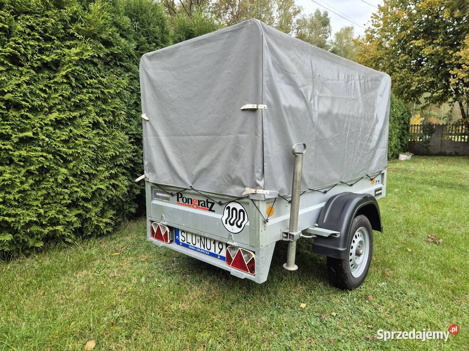 Przyczepa Pongratz lekka 750 2x1m plandeka śląskie Drogobycza