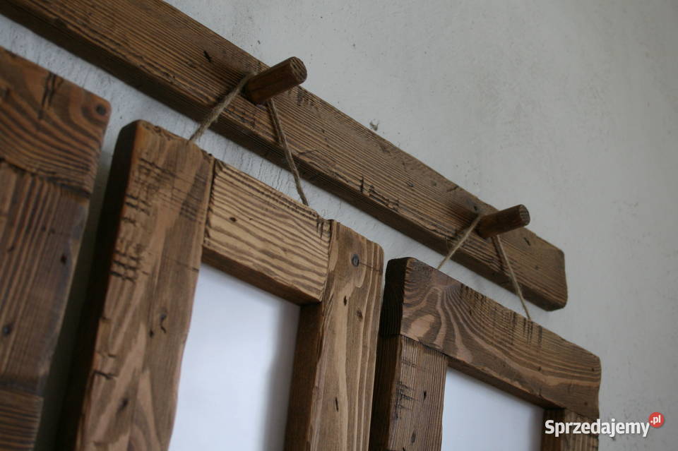 zestaw 3 drewnianych ramek na zdjęcia 10x15 na Mielec