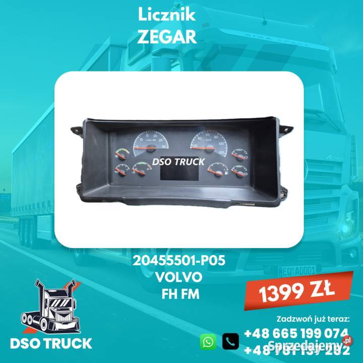 Licznik ZEGAR VOLVO VDO FH FM 20455501P05 Zawichost