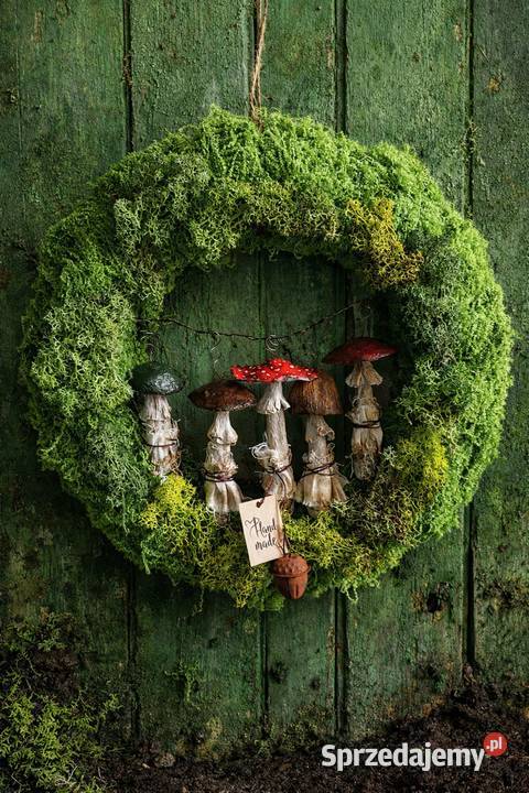 Wianek na drzwi dekoracja ścienna grzybki Zgorzelec