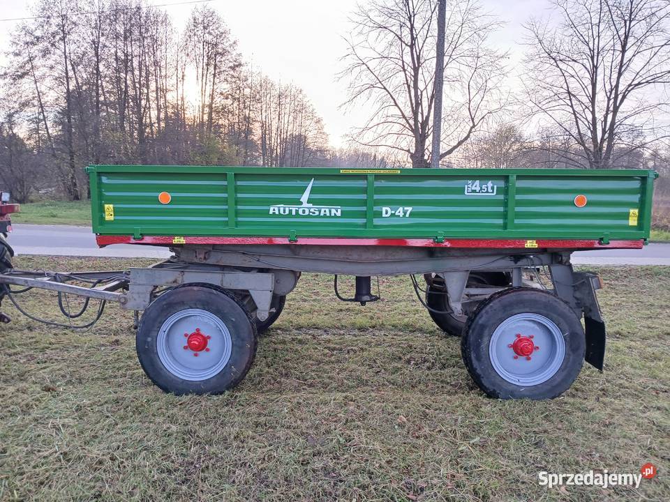 Przyczepa wywrotka d47 zarejstrowana Przyczepy rolnicze łódzkie Rzgów