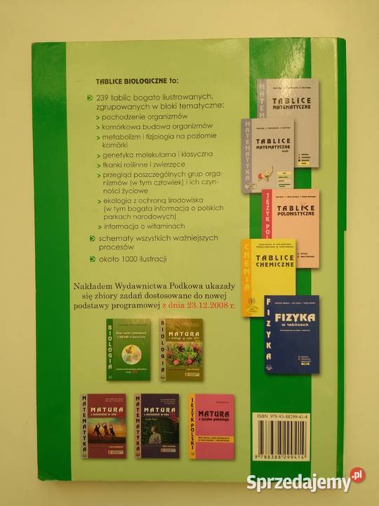 Tablice biologiczne Elżbieta Mazurek Grażyna sprzedam