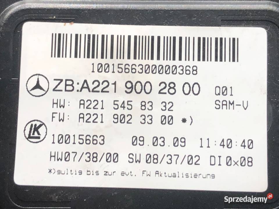 MODUŁ SAM MERCEDES W221 A2219002800