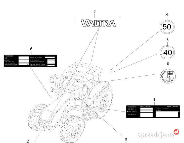Valtra T140 T190 katalog części świętokrzyskie Kielce