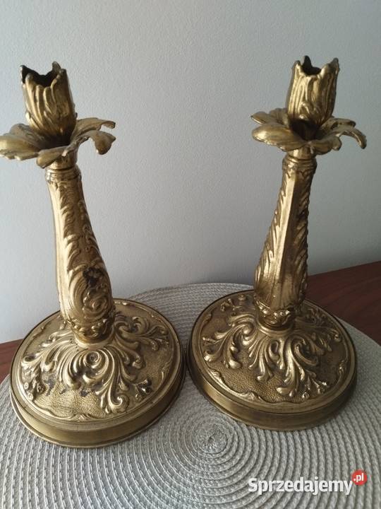 Świecznik świeczniki z mosiądzu mazowieckie sprzedam