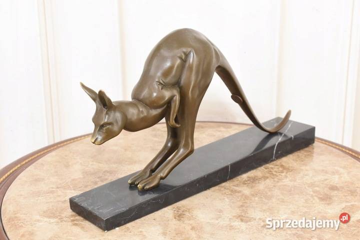 Skaczący Kangur Australijski Figura z Brązu
