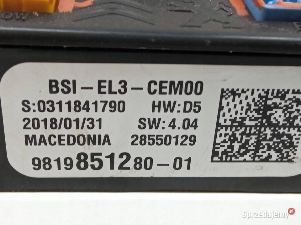 SKRZYNKA BSI 9819851280 EL3 Toyota ProAce II Skrzynki bezpieczników świętokrzyskie