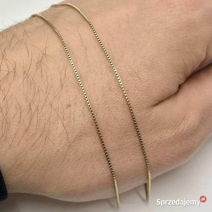 Złoty ŁAŃCUSZEK damski 585 14K cudowna KOSTKA mazowieckie Warszawa sprzedam