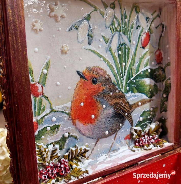 Skrzynka Szkatułka Decoupage Rękodzieło Święta Łódź sprzedam
