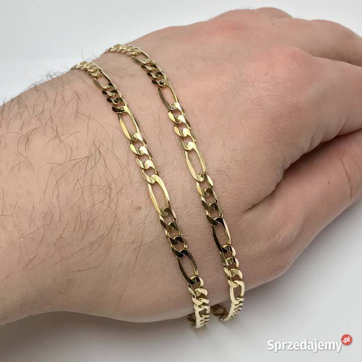 Złoty ŁAŃCUSZEK męski 14K cudowny FIGARO 56 mazowieckie Warszawa sprzedam