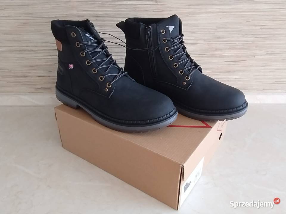 NOWE Buty męskie zimowe sznurowane z zamkiem 45 Pozostałe Zabrze sprzedam